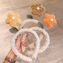  ins creative lamb plush flower hair band female net red face wash hair band cute wild hair band headband