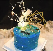 Rose Pearl Tree Birthday Cake Decoration plugin Pink White Rose Tree Dessert Plant Flag