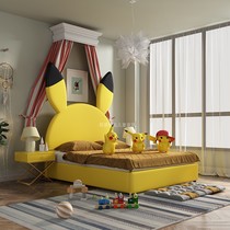 Childrens bed rabbit bed detective American idyllic double bed cloth bed princess bed cartoon bed high box