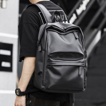 Trendy Leather Double Shoulder Bag Men Backpack Boomer College School Bag Large Capacity Casual Travel Bag Waterproof Computer Bag