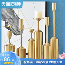 Metal candlestick model room Nordic home creative decorations Modern simple home table ornaments