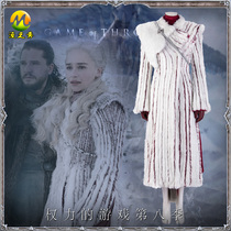 Game of Thrones Season 8 Dragon Mother cos Suit Ice and Fire Dragon Queen cosplay Full Set