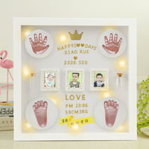 Baby Full Moon Souvenirs Hand Foot Printed Hands Foot Printed Mud Baby 100 Days Old Gift Newborn Creative Permanent