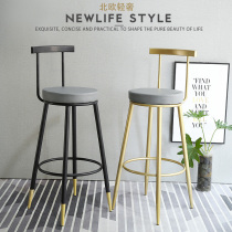 Light luxury household bar chair high stool Net red stool High stool Modern Nordic simple bar bar chair front desk chair
