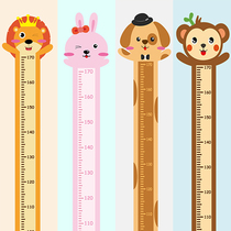 Childrens paradise height measurement ruler Early childhood education kindergarten three-dimensional foam cute cartoon wall sticker record PVC bedroom