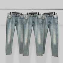represent high street jeans washed old straight pants hip hop beauty tide trousers loose casual blue pants men