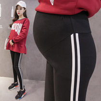 2020 Spring pregnant women leggings high waist belly pants increased obesity MM200-300 Jin elastic wear pants