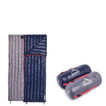 Womens down sleeping bag four seasons warm travel camping envelope type compressible lightweight splicable double size