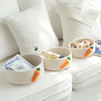 Nordic girl heart desktop storage basket cute set simple student table fabric artifact box office