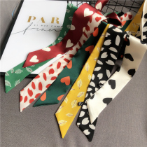 Small silk scarf women Spring and Autumn Korea Joker thin narrow long scarf scarf belt ribbon bag decoration ins ribbon