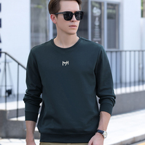 Mens autumn clothing blouses Long sleeves T-shirt loose with bottom-body-shirt trendy outwear for the mens round collar spring and autumn