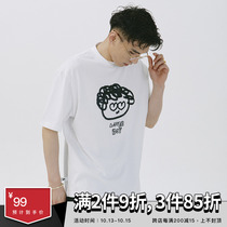 SAMESAME21SS silly boy simple Joker short sleeve loose American personality round neck t-shirt lovers tide