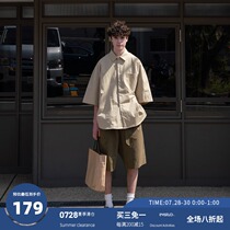 EviStub 20SS Outdoor Summer Vintage Drawstring Belt BF pants loose tooling five-point shorts for men