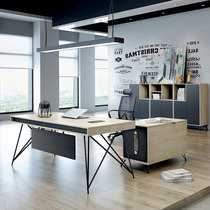  Office furniture Geometric desk Large desk Supervisor desk Boss desk Manager president desk and chair Simple and modern