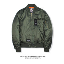 S R L G MA-1 autumn and winter tide brand padded military style tooling Air Force bomber jacket jacket men