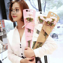 Kraft paper single-sided three-hole handbag Carnation rose flower bag single box single-branch bag goddess festival