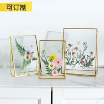 DIY floral activity salon Handmade material pack Glass metal photo frame Creative embossing diy plant specimen photo frame