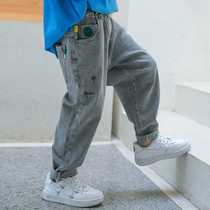 Childrens clothing autumn boys pants trousers soft jeans 2021 Spring Autumn new style handsome big boy