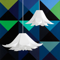 Danish creative Lily modeling chandelier Nordic living room bedroom lamp modern minimalist restaurant fishing line lamp art