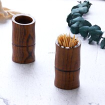 Creative wooden toothpick box simple household cute toothpick barrel household goods department store toothpick Jar Restaurant living room