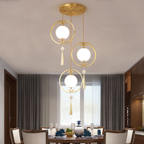 Total Copper Restaurant Light New Chinese Small Chandelier China Wind Meditation Staircase Light Brief creative Tea Room Desk Book House Lights