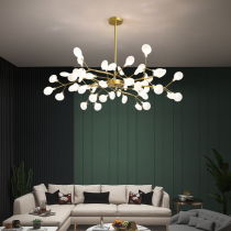 Nordic lamps creative personality living room chandelier modern simple dining hall lamp art led Firefly Net red lighting