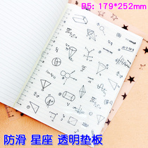 Giant Door Stationery B5 Constellations Base Plate Transparent Students Writing Base Plate Plastic Base Plate Anti Slip Transparent Base Plate