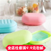 Sealed anti-leakage soap solid color soap box with cover travel creative portable toilet soap holder soap holder soap holder