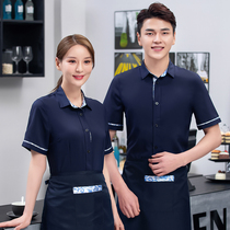 Hotel Catering Work Clothes Women Short Sleeve Restaurant Restaurant Restaurant Hotpot Tea House Snack Bar Attendant Uniform Customized