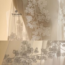 Taiwan new wedding dress fashion wild lace applique cloth m56 ivory white big waist group Flower