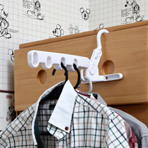 Japanese dormitory artifact Indoor creative folding hanger Travel portable clothes hanger Hotel bathroom drying rack