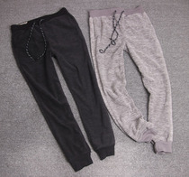 Autumn and winter plus velvet thick mens warm fleece pants foot warm sweatpants BA1-A577