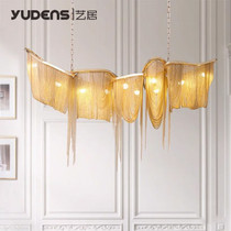 Modern Design Flow Su Chandelia Metal Luxury Atmosphere Large Lobby house Villa Hotel Foreground Living Room Chandelia
