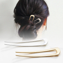 European and American hairpin two-tooth metal hairpin with U-shaped alloy comb hairpin hairpin hair accessories