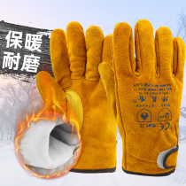 Labor protection gloves Winter cold work thickened gloves Welding welder handling outdoor riding warm insulation driver