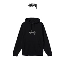 STUSSY Stussy letter embroidery solid color multicolor fleece hooded sweater autumn and winter