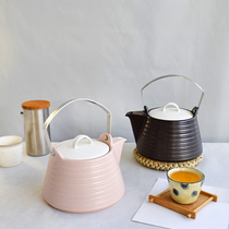Japan Wan Ancient Burning Ceramic Boiling Kettle induction cookers Gas with red teapot and boiling kettle Kettle Boiling Kettle Pottery Kettle