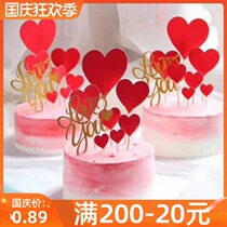 Valentines Day Joker love cake plug couple wedding wife birthday cake decoration Red Love suit