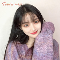 TOUCH MISS wig female new real hair silk long straight hair invisible natural one-piece half head cover