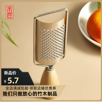 Craftsmile New Wooden Handle Scale Scale Scraper for Cucumber Raw Stainless Steel Wipe