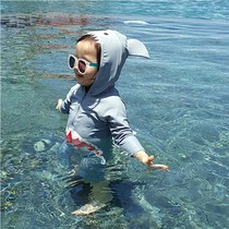 Childrens swimsuit boys quick-drying sunscreen childrens big childrens one-piece swimsuit Shark Boy baby swimsuit