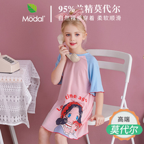 Childrens night dress summer thin Modell girls snow White pajamas 3-15 years old girls home dress ice silk