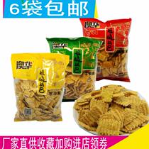 Aohua rice coarse grain 300g * 6 bags of roast meat spicy beef flavor 80 Post nostalgic snacks snack snack refreshment crisp