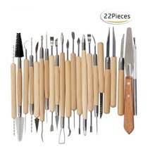 DIY pottery tools 22-piece set of wood shaping radium wire knife Soft clay clay clay sculpture carving knife