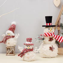 Plant Christmas Snowman Doll Dolls A family of three creative Christmas decorations Christmas tree decorations