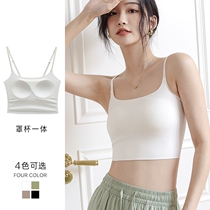 White bras wear thin steel-free ring bras in summer outside the summer without trace beautiful crane-tied back-strap