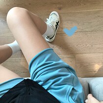 Casual Sports Shorts Women 2021 Summer thin South Korea Loose High Waist Straight Cylinder Wide Leg 50% Pants lean tide