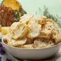 One side of the shop freeze-dried pineapple crisps 50g sugar-free pineapple crisps no preservatives sweet and sour taste