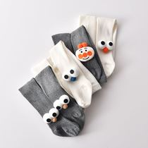 New spring and autumn and winter baby baby pantyhose cute doll leggings Anpanman big eyes can open the file