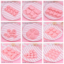 Mahjong building blocks robot cat claws Carrot gingerbread man Pink silicone mold DIY crystal drop glue